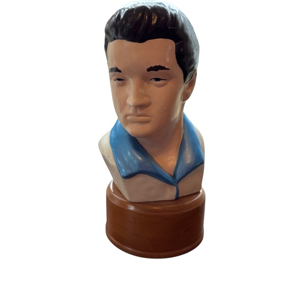 VTG 70’s Elvis Presley Bust Statue Musical Hobbyist Love Me Tender Ceramic - Picture 1 of 5